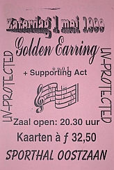 Golden Earring show ticket May 01, 1999 Oostzaan - Sporthal